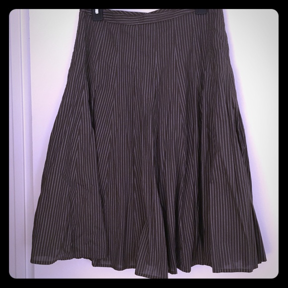 GAP COTTON PINSTRIPED MIDI SKIRT - Picture 1 of 4